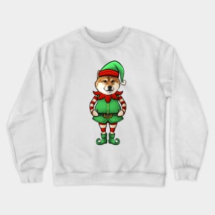 Shiba Inu Christmas Elf Crewneck Sweatshirt